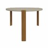 Manhattan Comfort Mid-Century Modern Gales Coffee Table with Solid Wood Legs in Greige CT-82735-OW